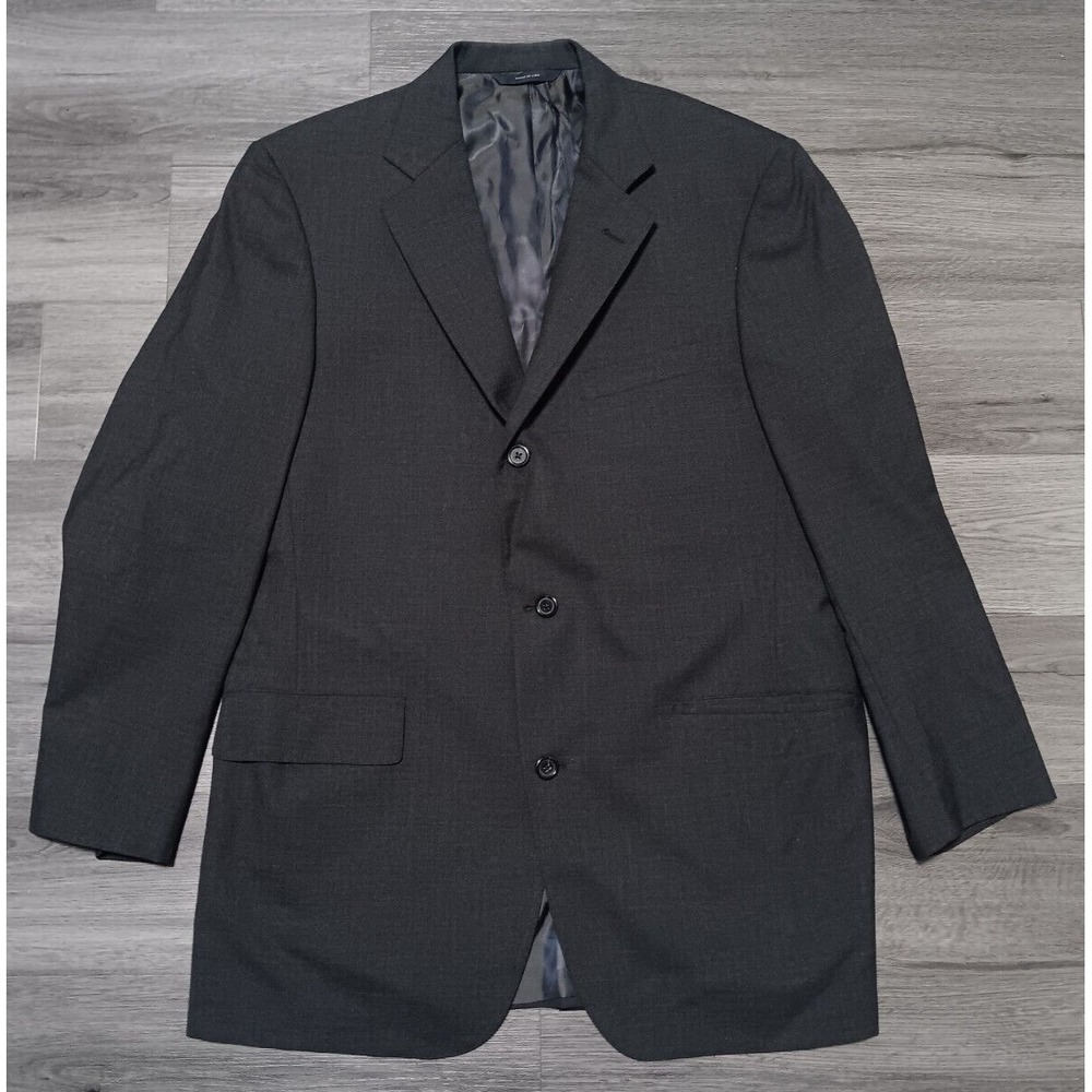 Brooks Brothers Men's Gray Brooksease Wool 3-Button Sport‎ Coat Blazer Size 42